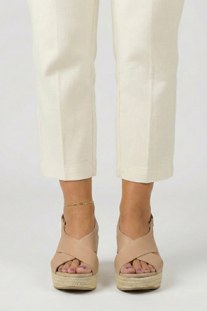 Michelle | Dames Wedge Crossover Slingback Sandalen