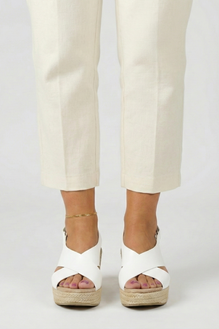 Michelle | Dames Wedge Crossover Slingback Sandalen