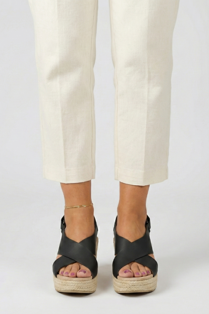 Michelle | Dames Wedge Crossover Slingback Sandalen