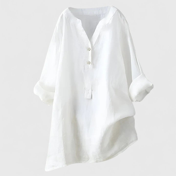 Larienne | Elegante Knop-Voorkant Shirt