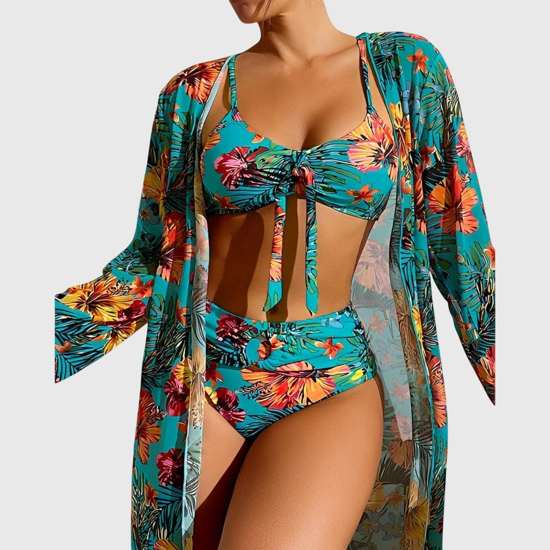 Abigail | Dames Tropical Print Bikini Badpak Set