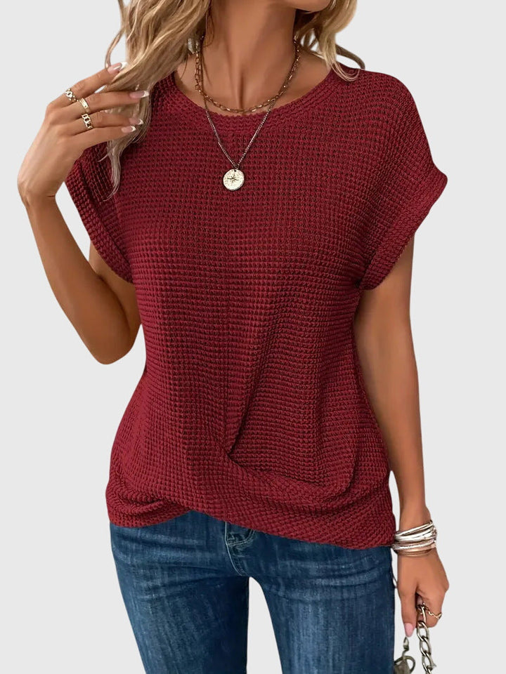 Isa | Elegante Blouse Met Ronde Hals