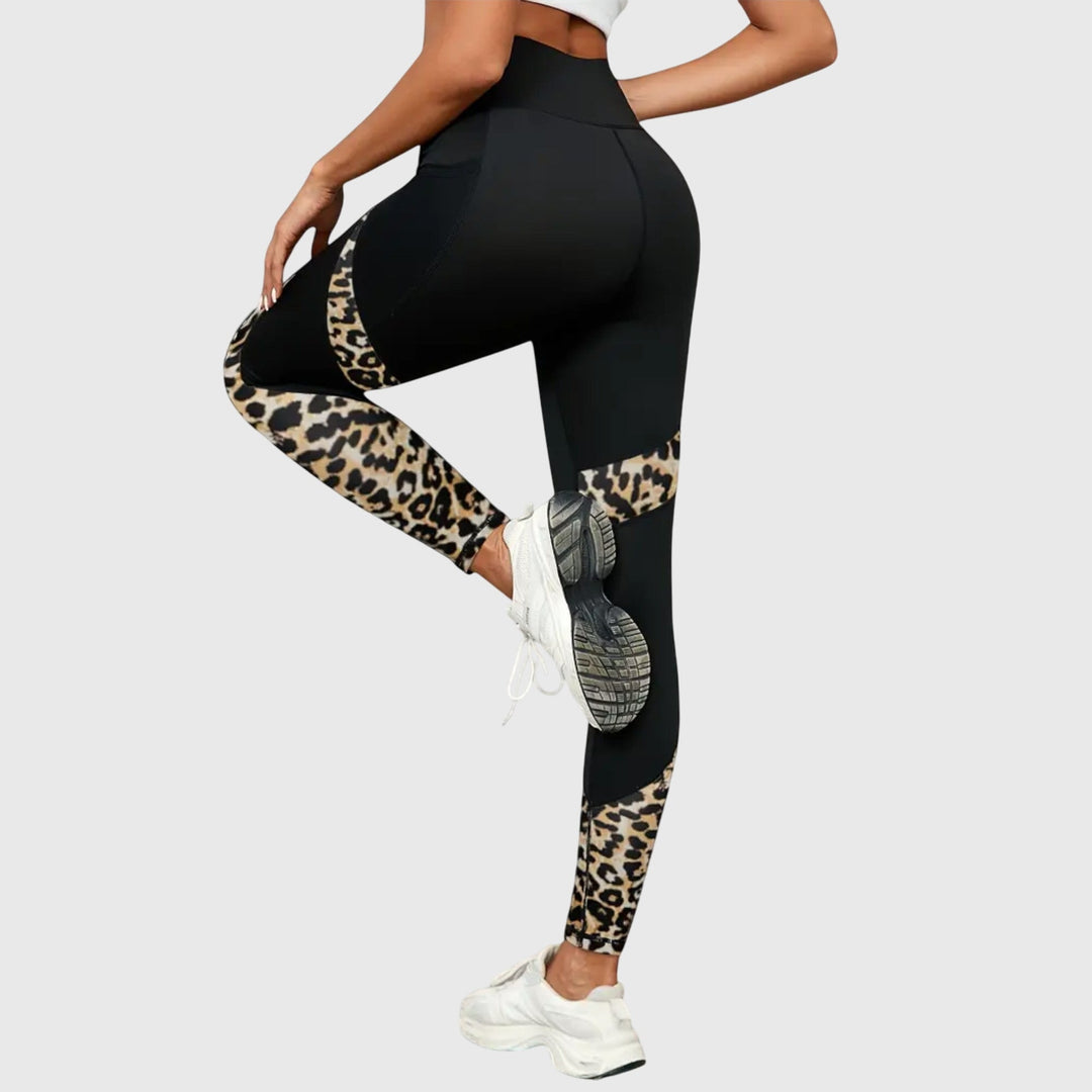 Hoge Taille Luipaardprint Trainingsbroek