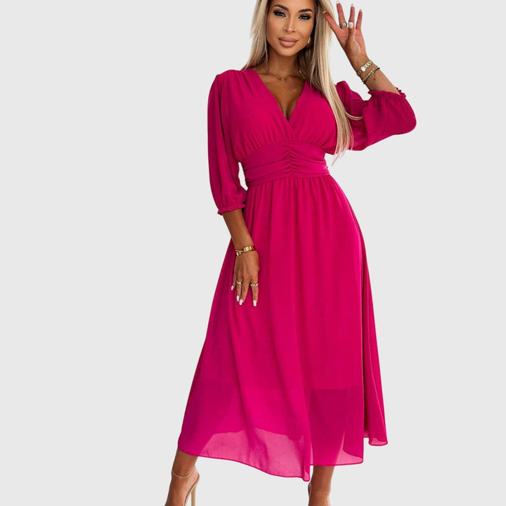 Chloe | Lichtgewicht Zijdeachtige Chiffon Jurk