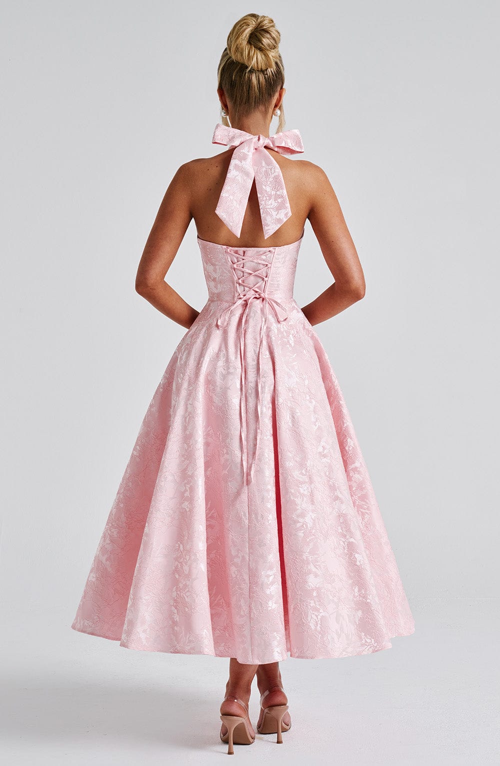 Kimberly | Dames Bruids Gast Jurk Halter Midi Jurk