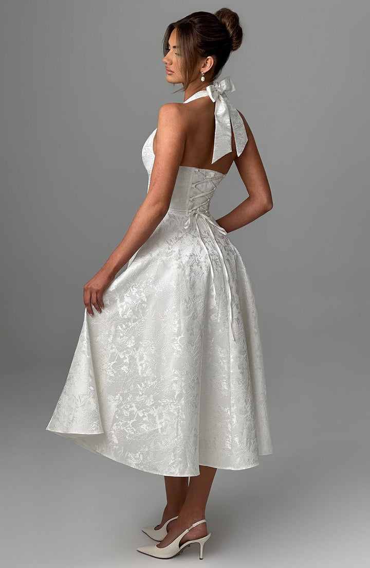 Kimberly | Dames Bruids Gast Jurk Halter Midi Jurk