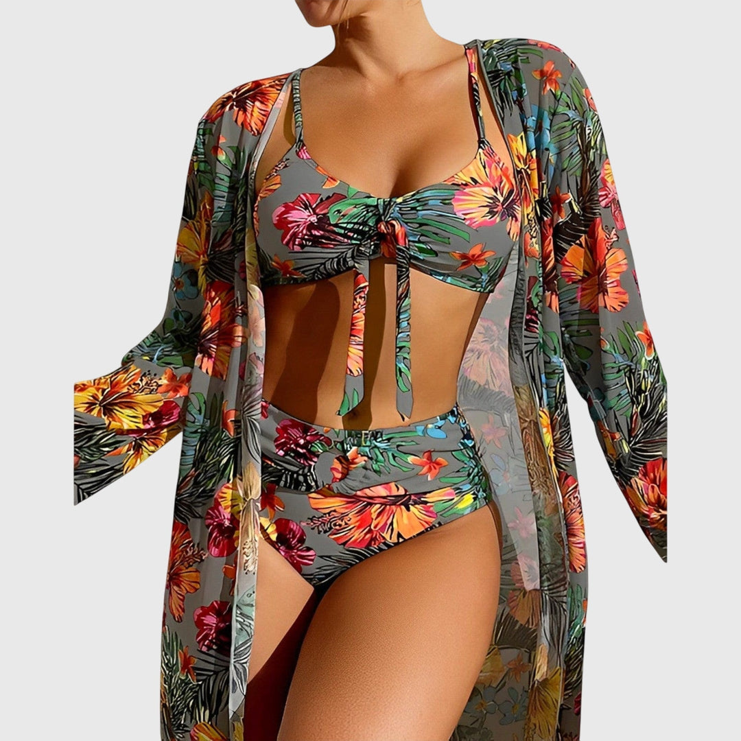 Abigail | Dames Tropical Print Bikini Badpak Set