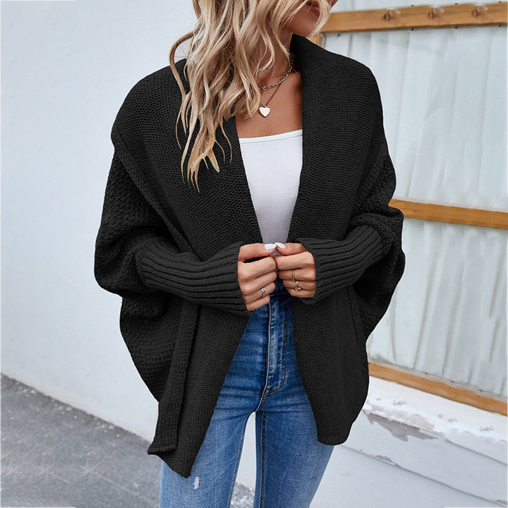 Oversized gebreid vest met brede kraag