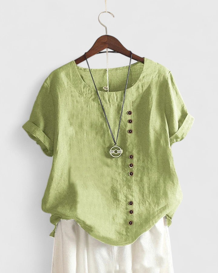 Elisavie | Comfortabele Korte Mouwen Blouse