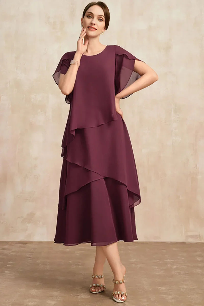 Olivia | Vrouwen Soft Classic Chiffon Jurk
