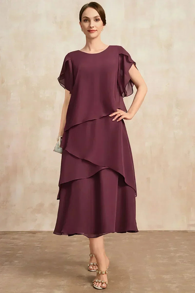 Olivia | Vrouwen Soft Classic Chiffon Jurk