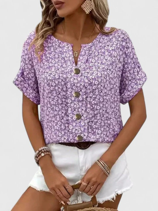 Sabine - Elegante Bloemen Zomer Top