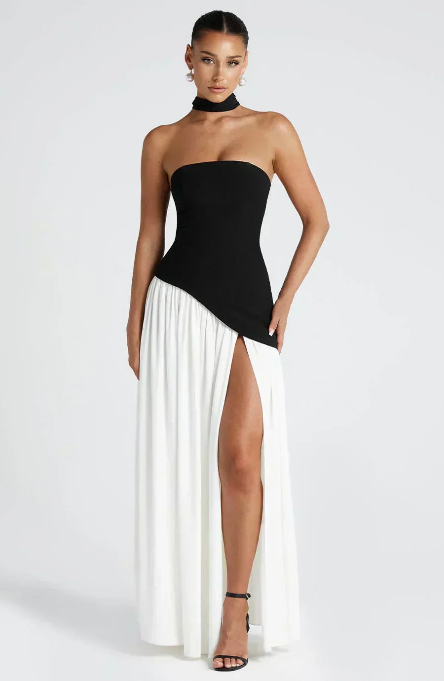 Emily | Vrouwen Bruidsgast Asymmetrische Maxi Jurk