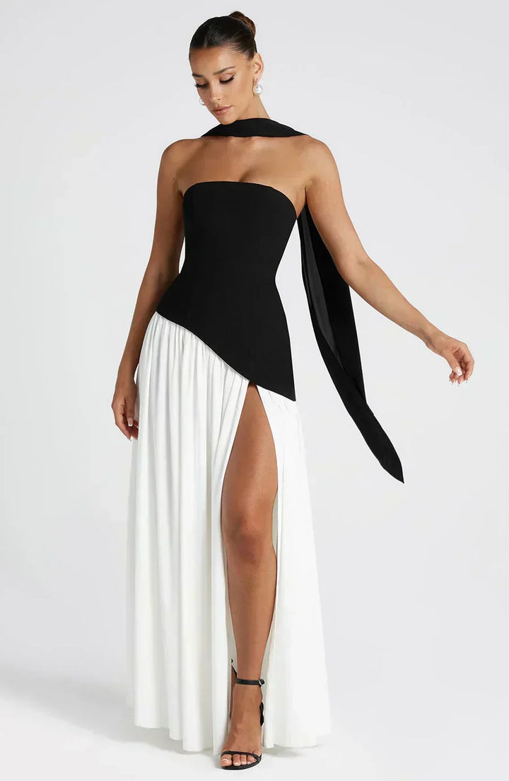 Emily | Vrouwen Bruidsgast Asymmetrische Maxi Jurk