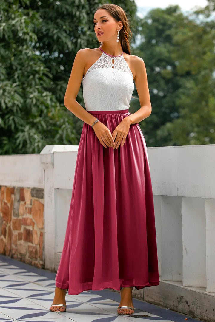 Madison | Dames Bruiloft Gast Halter Maxi Jurk