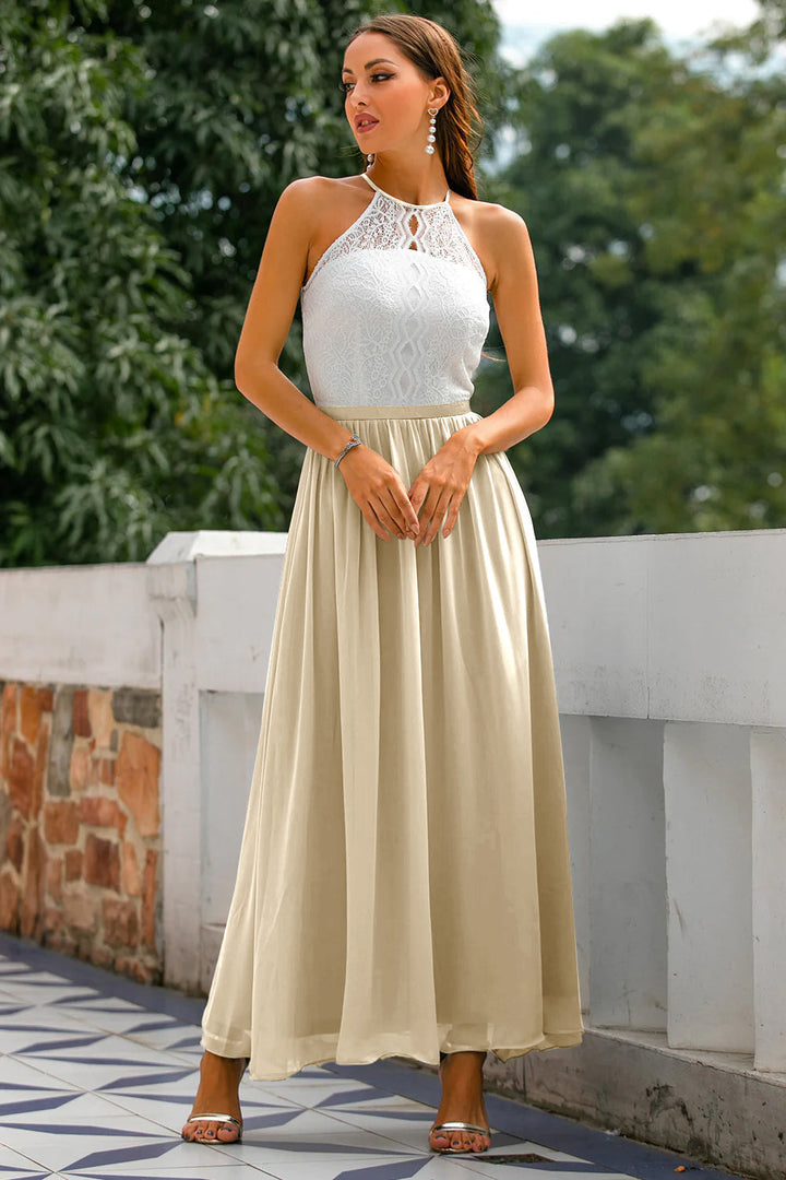Madison | Dames Bruiloft Gast Halter Maxi Jurk