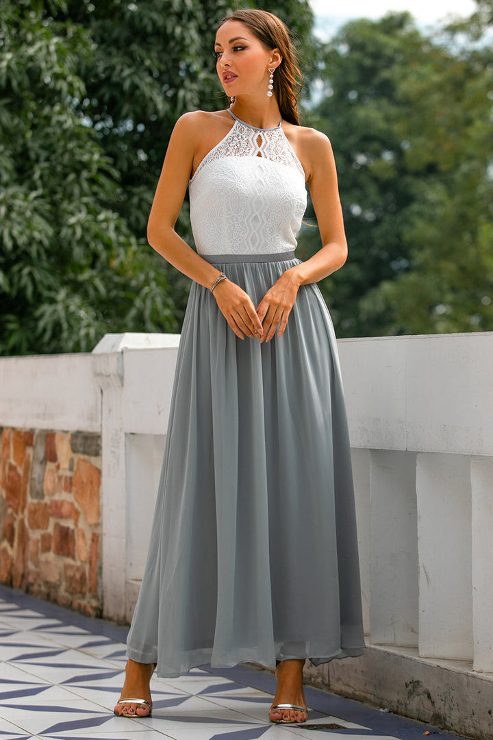 Madison | Dames Bruiloft Gast Halter Maxi Jurk