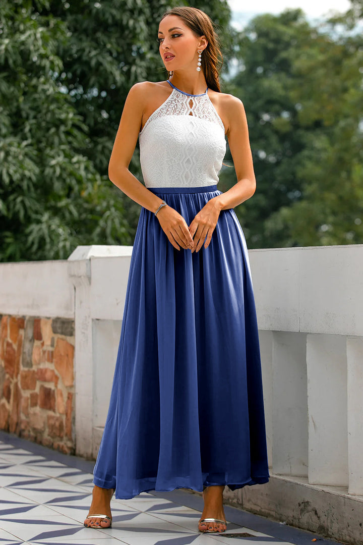 Madison | Dames Bruiloft Gast Halter Maxi Jurk