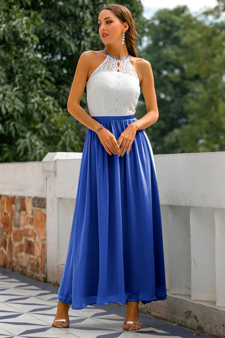Madison | Dames Bruiloft Gast Halter Maxi Jurk